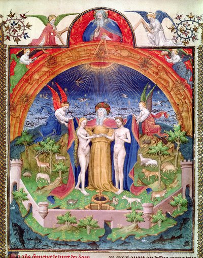 The Creation, God Introducing Adam and Eve, illustration from 